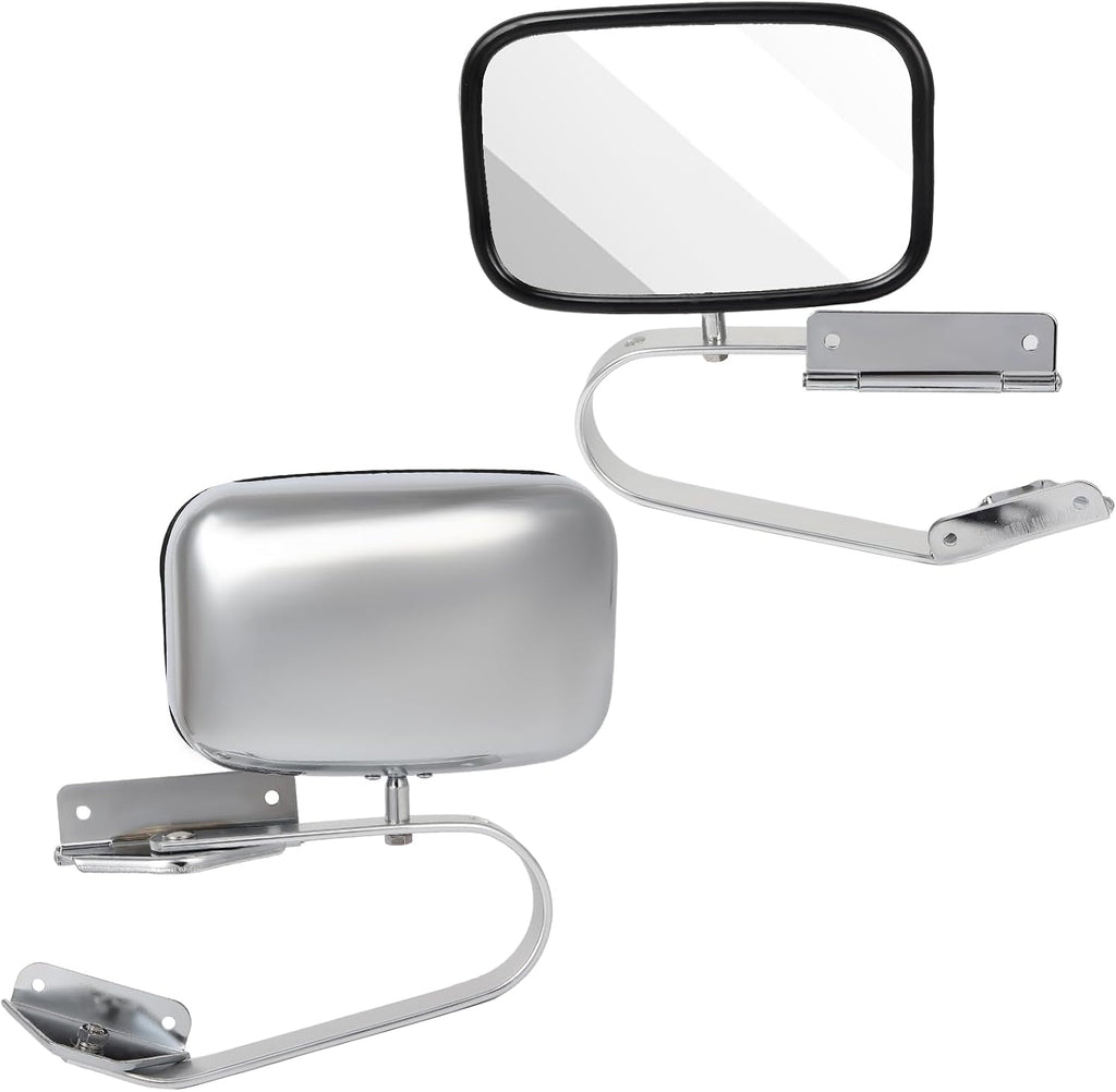 Espejos laterales manuales ECCPP de plástico para Ford, Serie F, F150, F350, Bronco, camioneta y SUV. 