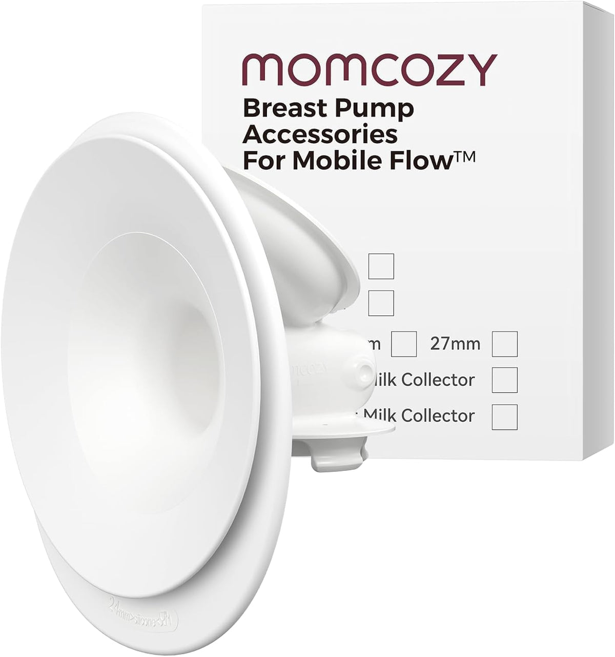 Accesorios Originales Momcozy M9 para Sacaleches | Flange 24mm, Silicona Grado Alimenticio, Sin BPA