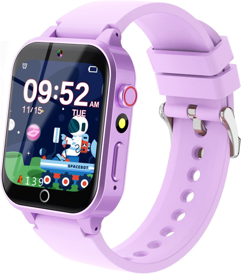 Smartwatch para Ninas 5-12 Anos | 26 Juegos, Pantalla Tactil HD, Camara de Video, Reproductor de Musica, Podometro y Linterna (Regalo)