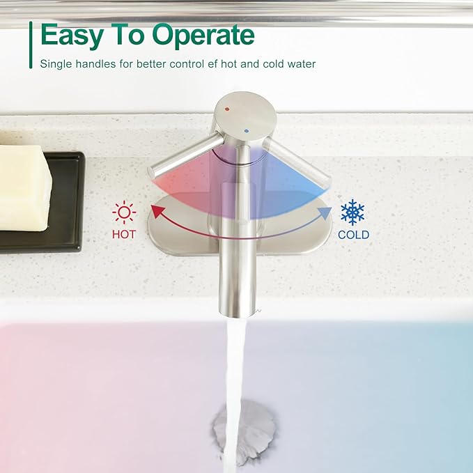 Llave de Baño en Níquel Cepillado NICTE – Grifo Moderno para Lavamanos