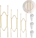 3 juegos de ganchos para platos de pared, ganchos para colgar platos en forma de W de 6/8/10 pulgadas, soportes verticales decorativos para pared, exhibición invisible de platos para artes