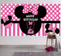 Fondo para el segundo cumpleaños de Minnie, pancarta para el segundo cumpleaños de Minnie, artículos para fiestas, fondo fotográfico para la decoración del segundo cumpleaños de Minnie (6.6 x 3.3 pies)