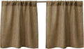 Cortinas Valea Home de arpillera suave color tostado natural con bolsillo para barra, ideales para sala de estar o puerta de patio, 94 x 213 cm (37" x 84"), 1 panel.