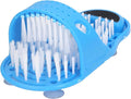 Limpiador de pies de ducha, limpiador de pies, cepillo de lavado de pies, masajeador de pies con ventosas para adultos unisex, color azul