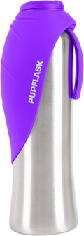 PupFlask Botella de Agua Grande para Perros | 27 o 40 OZ Acero Inoxidable | Dispensador Conveniente de Bebida para Perros | Cuenco de Agua de Viaje para Cachorros | Botella Portátil de Hidratación