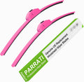 Limpiaparabrisas Parrati Premium All-Season de 24" + 20" de calidad OEM, color rosa intenso, para todas las estaciones (juego de 2).