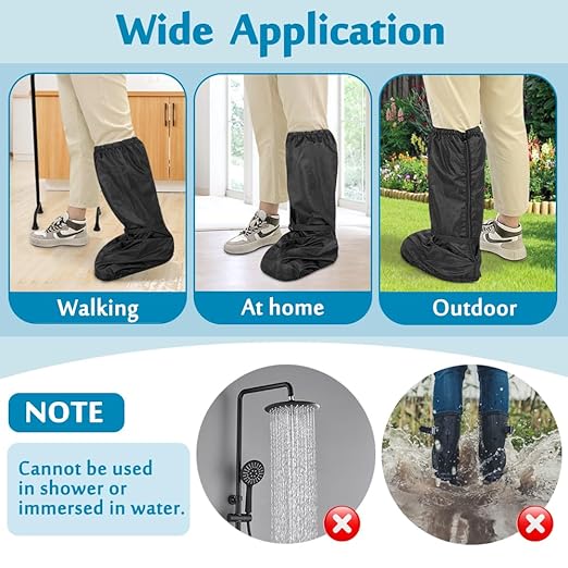 Funda para botas de caminar, funda ortopédica para lesiones de pies rotos, cubierta de fundición para botas médicas altas, protector de yeso al aire libre, accesorios para botas de recuperación quirúrgica (sin suela)