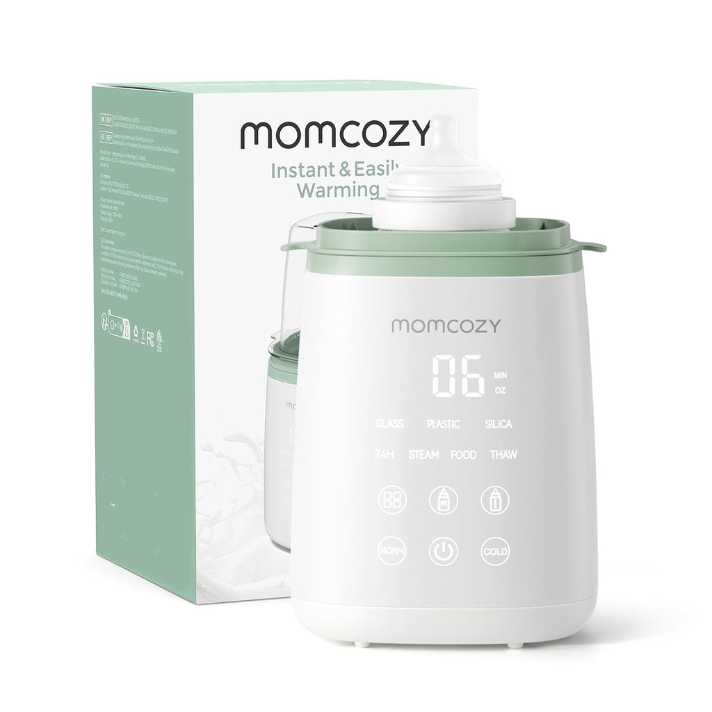 Calientabiberones Momcozy, calientabiberones rápidos para todo tipo de biberones con temporizador, control preciso de la temperatura y apagado automático, calientabiberones multifuncional para leche materna.