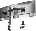 Soporte monTEK para Doble Monitor de 17 a 32 pulg | Uso Rudo, 10 kg por Brazo | Brazos Ajustables, Base con Abrazadera u Ojal | VESA 100x100mm