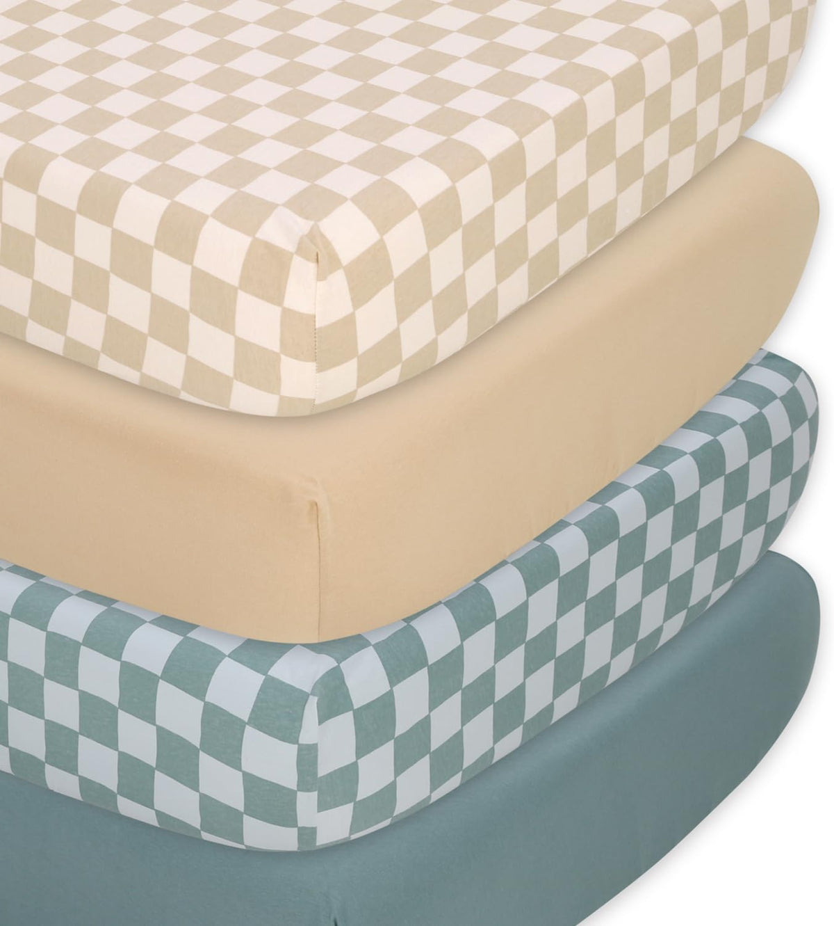 Sabanas Organicas para Moises The Peanutshell | Set de 4 Unisex para Bebe | 100% Algodon Jersey Ultra Suave | Ajustables para Cuna y Moises Halo