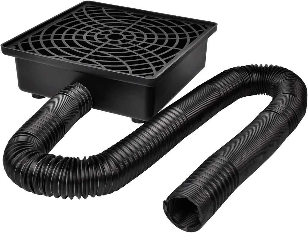 Extensiones de bajantes para canalones y sumideros Prestantious, extensor de bajante de perfil bajo de 30 x 30 cm con tubo flexible de 5 cm de diámetro interior, no requiere excavación profunda, desviador de agua de lluvia, 5 m