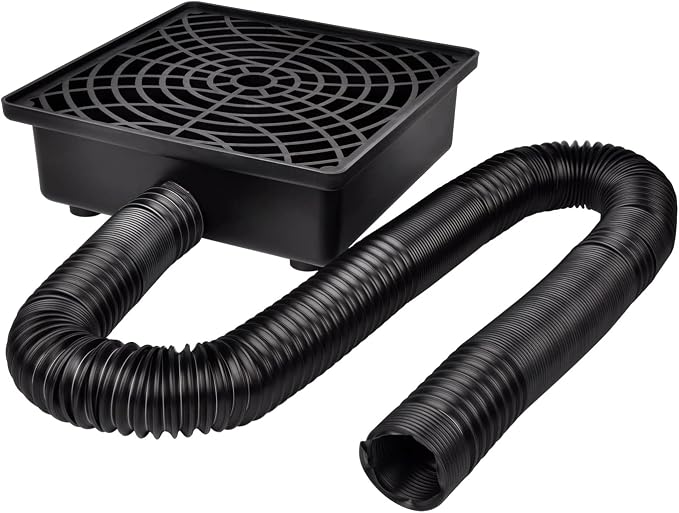 Prestantious Extensiones de bajante de canalón para cuenca de captación, 12 x 12 pulgadas, extensor de bajante de cuenca de captación de bajo perfil con tubo flexible de 2 pulgadas de diámetro