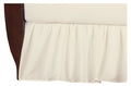 Falda para Cuna con Volantes American Baby Company – Percal 100% Algodón, Color Crema, 52"x28"+13.5"