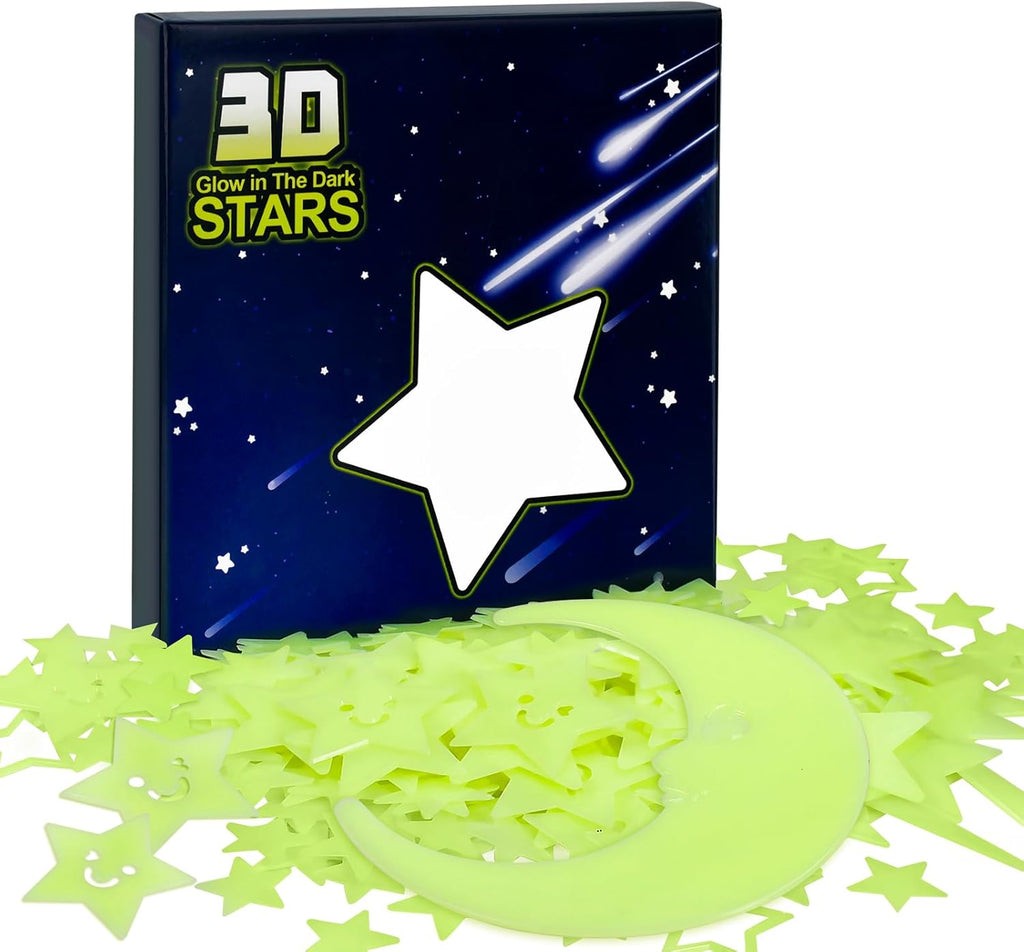 Estrellas Fluorescentes que Brillan en la Oscuridad — Stickers para Techo y Decoración de Habitación