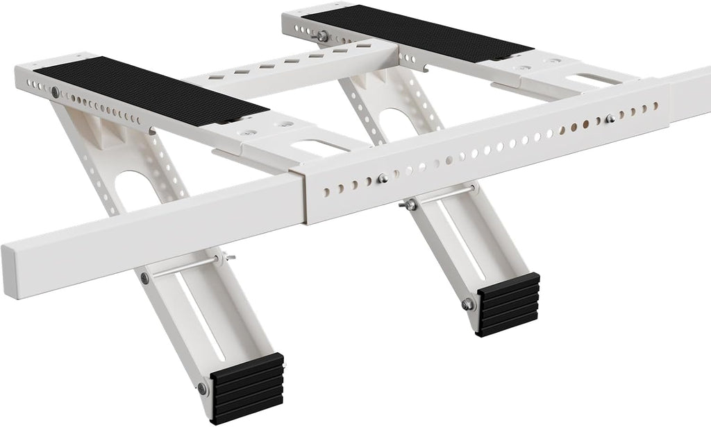 Soporte para aire acondicionado de ventana sin necesidad de taladrar, soporte ajustable de alta resistencia para aire acondicionado, fácil instalación para ventanas de guillotina simples y dobles, soporta hasta 220 libras.