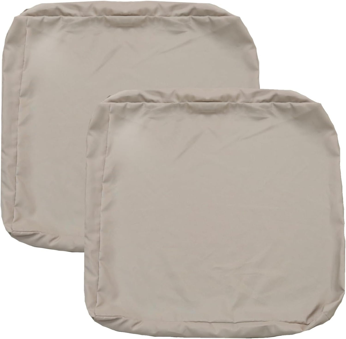 Fundas para Cojines de Patio FLYMEI 21"x19"x3" Impermeables – Pack de 2, Color Beige para Sillas y Sofás de Ratán