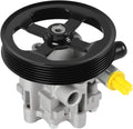 Bomba de dirección asistida Daysyore 20-2401 con polea, compatible con Caliber 2007-2012, Compass 2007-2017 y Patriot 2007-2017 (1.8L, 2.0L, 2.4L). Bomba de asistencia de dirección de calidad OE. Reemplaza las piezas originales 5105048AA y 5105048AB.