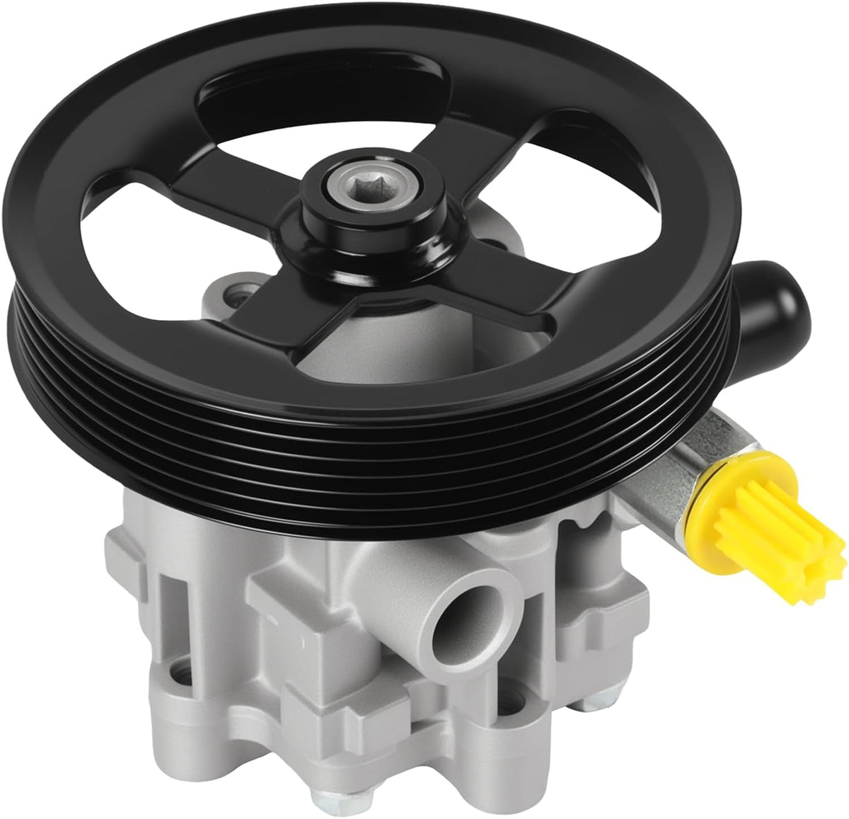 Bomba de dirección asistida Daysyore 20-2401 con polea, compatible con Caliber 2007-2012, Compass 2007-2017 y Patriot 2007-2017 (1.8L, 2.0L, 2.4L). Bomba de asistencia de dirección de calidad OE. Reemplaza las piezas originales 5105048AA y 5105048AB.