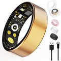 Smart Health Ring for Women Men Fitness Tracker with Heart Rate, Blood Oxygen, Blood Pressure, Sleep Monitoring, Step Counting, IP68 Waterproof for iPhone and Android, No Subscription Fee, Rose Gold6#