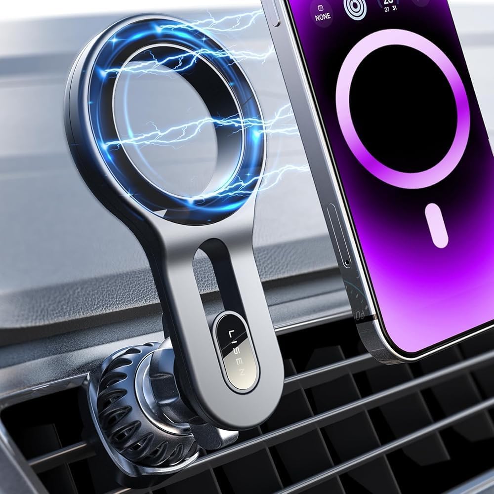 Soporte magnético para coche LISEN para MagSafe, soporte magnético para teléfono para rejilla de ventilación del coche, soporte para teléfono para rejilla de ventilación del coche, soporte magnético para teléfono de coche