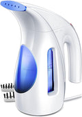 HiLIFE Vaporizador para ropa, vaporizador portátil de mano, gran capacidad de 8.1 fl oz, 700 W, potencia fuerte, removedor rápido de arrugas de tela con cepillo para el hogar, oficina (solo 120 V) - Azul
