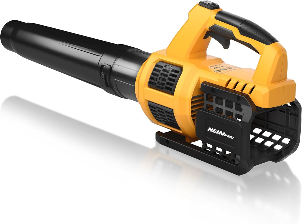 Soplador de hojas inalámbrico HEINPRO compatible con batería Dewalt de 20 V máx., 400 CFM, eléctrico, inalámbrico, velocidad variable, modo turbo, soplador de hojas a batería para el cuidado del césped y el jardín (solo herramienta).