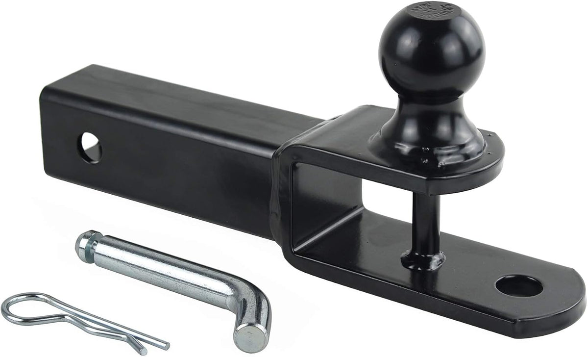 Enganche de remolque TOPTOW 3 en 1 para ATV/UTV, adaptador de montaje de bola 64208 con bola de 1 7/8 pulgadas, compatible con receptores de 2 pulgadas.