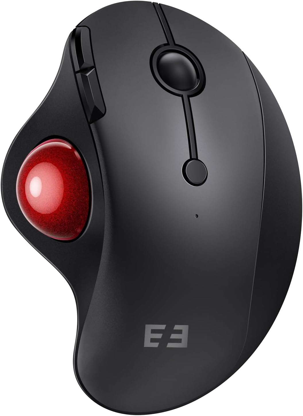 seenda Wireless Trackball Mouse Ergonomic - Bluetooth Rollerball Mouse Rechargeable, 3 Device Connection (Bluetooth/USB) Thumb Control Mice Compatible for Mac/Android/Windows Computers - Black&Red