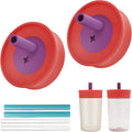 NO INCLUYEN VASOS. XHJH Tapa de Repuesto para Owala Kids 15 oz y 12 oz | Set 2 Piezas Resistente a Derrames | Pajilla Flexible Removible, Sin BPA (Rosa)