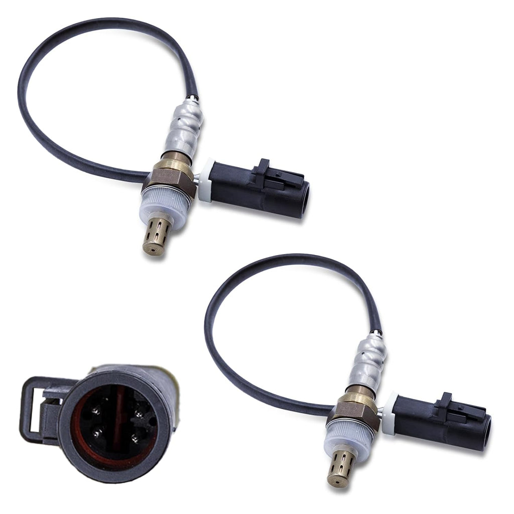 HHGKPVX O2 Oxygen Sensor 15717 Downstream Upstream Compatible with 1990-2014 Ford F150 F250 F350 Ranger Explorer Escape E150 E250 Mazda Lincoln Mercury Jaguar Oxygen Sensors # 15716 15664 (2Pcs)