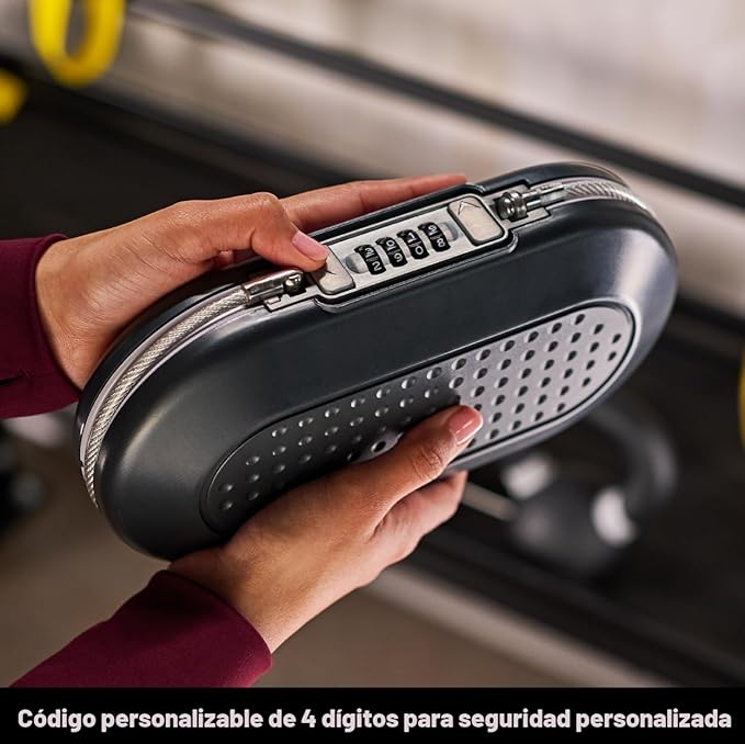 ⚠️ PRESENTA RAYADURAS (NO AFECTA SU FUNCIÓN) – Master Lock Caja de Seguridad Pequeña Portátil 5900D, Gris Plomizo