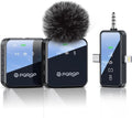 Micrófono PQRQP 3 en 1 para iPhone/Android/cámara, micrófonos inalámbricos, transmisión de 100 m, batería de 18 h, mini micrófono para grabar entrevistas, vlogs y TikTok. 