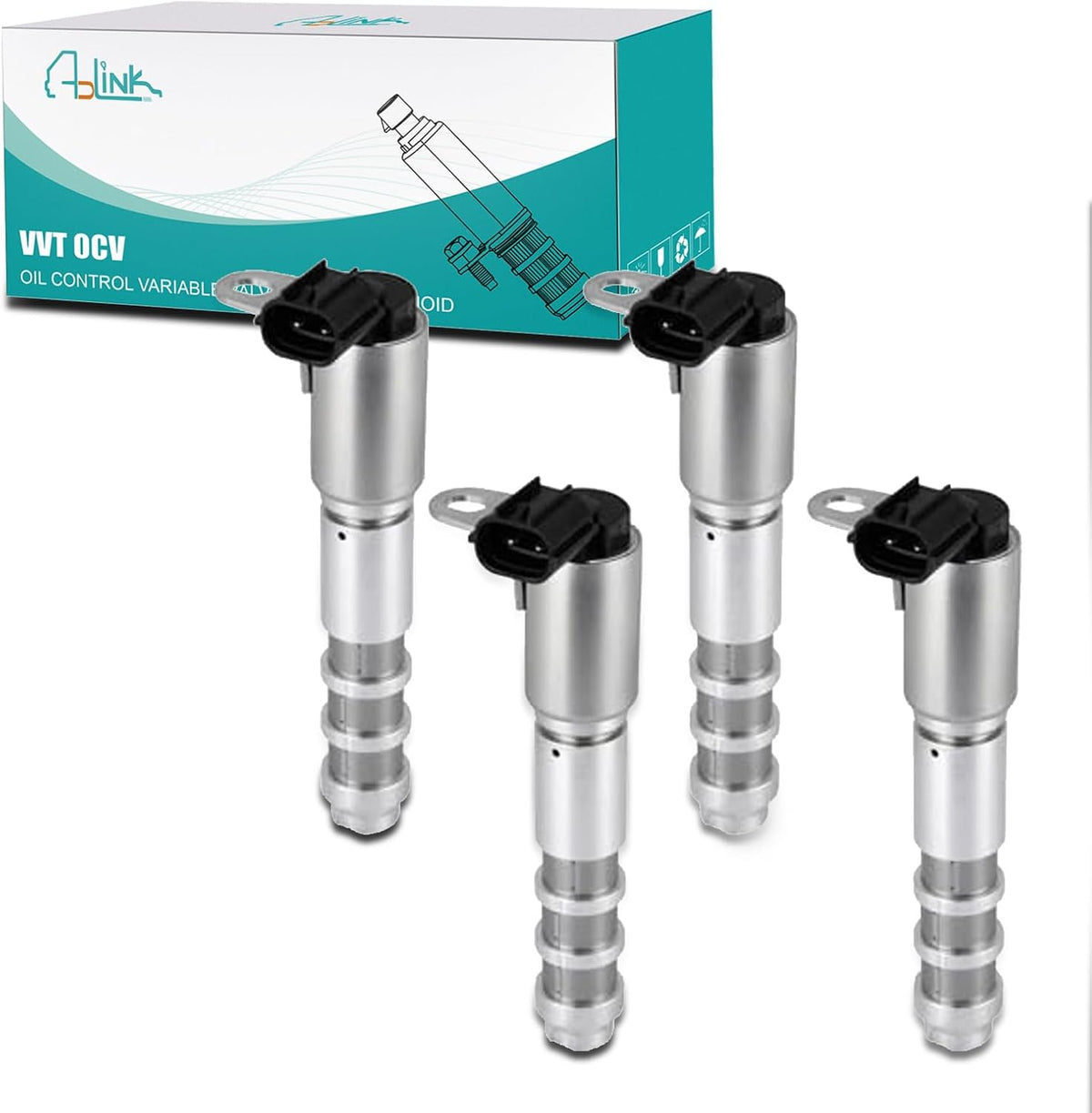 (USADO) 4 Solenoides de Sincronización Variable de Válvulas VVT 12586722 OCV | Para Chevrolet Equinox Malibu Traverse GMC Terrain Acadia Buick Cadillac 2.8L 3.0L 3.6L