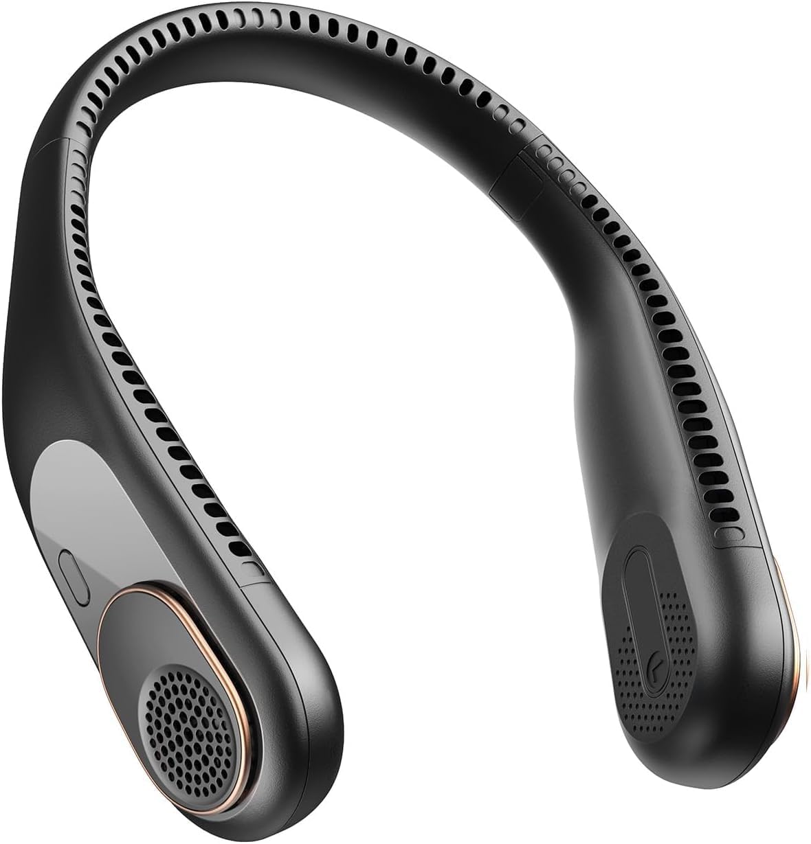 Ventilador portátil de cuello SWEETFULL con refrigeración de 360° y sin aspas | No enreda el cabello - Ventilador portátil recargable por USB de 4000 mAh para viajes, regalos de cumpleaños para hombres, mujeres, mamás y papás.