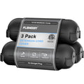 Flemoon [Paquete de 3] Cubierta de seguridad para cable de extensión exterior con sello impermeable, caja de conexión eléctrica resistente a la intemperie para proteger tomacorrientes, enchufes, tomas de corriente y luces de decoración navideña para