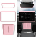 Kit Protector Pantalla 15.4" Tesla Model Y/3 Highland 2024-2026 | Farmogo Rosa, 3 Piezas