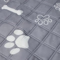 AAPIE Cama para mascotas, tapete para perro y gato, manta para mascotas con huellas de patas, tapete de felpa prémium para pañales, funda de asiento para productos para mascotas con respaldo