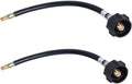 GGC Manguera de propano tipo pigtail para RV de 2 pies con conector QCC1 y abocardado macho invertido de 1/4'' (2 unidades)