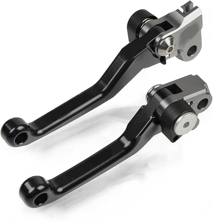JFG Racing Palancas Plegables de Embrague y Freno para Dirt Bike Kawasaki KX – Color Negro