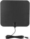 HDTV - Antena de TV digital para interiores, USB 5V/50mA 25DBI Antena digital HD para interiores 4K HD antena de TV con amplificador de señal para todos los televisores de interior, ventana adhesiva