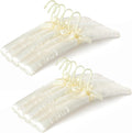 Pack x10 Perchas Acolchadas de Satén TOPIA HANGER 17" – Espuma Gruesa Sin Protuberancias para Suéteres, Abrigos y Vestidos – Marfil