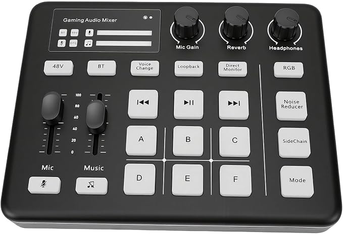 Tarjeta de Sonido, Entrada AUX XLR Bluetooth de 3,5 Mm (BLACK)