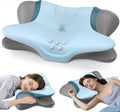 Almohada cervical para aliviar el dolor - Almohada ergonómica para quienes duermen de lado, para soporte del cuello, almohadas ortopédicas de espuma viscoelástica para dormir, almohada cervical contorneada para quienes duermen boca arriba o boca abajo.