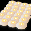 5plots Paquete de 12 velas flotantes sin llama de 200 horas, velas LED blancas impermeables de 7,6 cm para jarrones de boda, centros de mesa, decoración de fiestas, propuestas de matrimonio y piscinas.