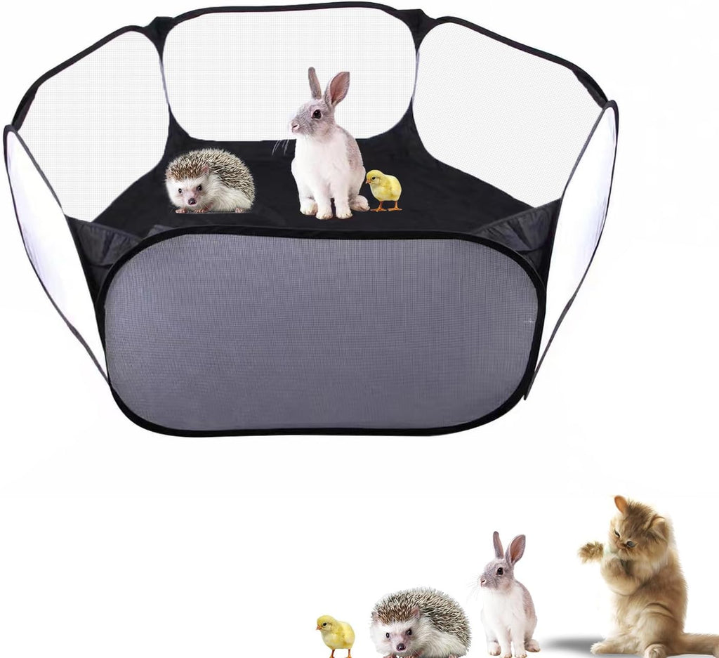 Corral Portátil para Animales Pequeños | Tienda Pop-up Interactiva para Conejos, Cuyos, Hámsters, Chinchillas y Cachorros