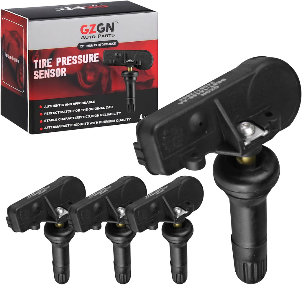 GZGN Sensor TPMS Compatible con Ford, Lincoln, Mazda y Mercury | 4 Piezas Pre-Programadas 315MHz | Sensor de Presion de Llantas para F-150, Focus, Ranger y Mas