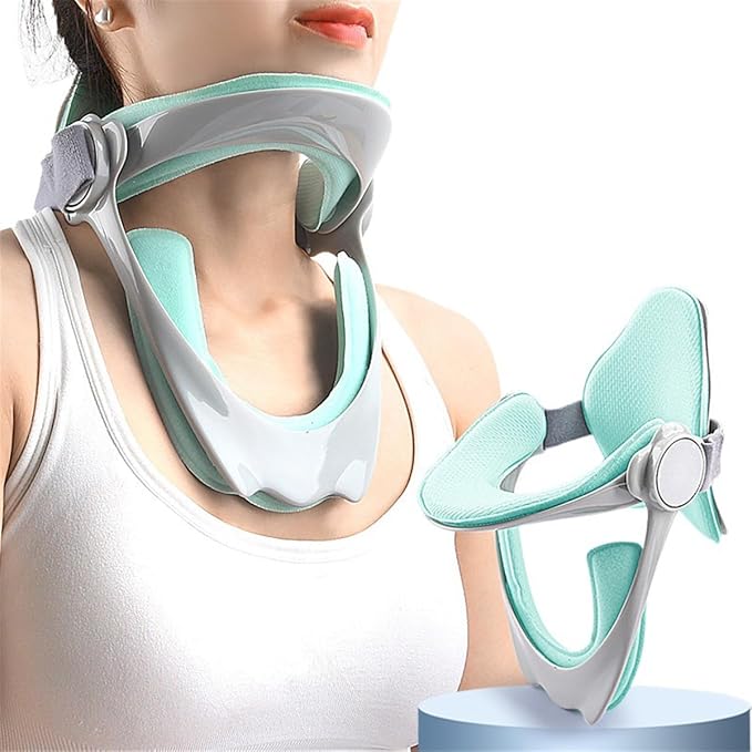 Cuello cervical de espuma suave con soporte de barbilla ajustable de 360°, soporte cervical para corrección de postura de cabeza hacia adelante y soporte de columna cervical, soporte para el dolor de cuello