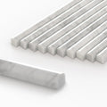 Azulejos de Mármol Blanco Carrara – Paquete de 10 | 19mm x 30.5cm Acabado Pulido con Borde Redondeado