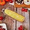 Paquete de 12 soportes para mazorcas de maíz y juego de platos, bandejas de maíz de plástico, platos transparentes en la bandeja de servicio de brocheta de mazorca, herramienta de barbacoa