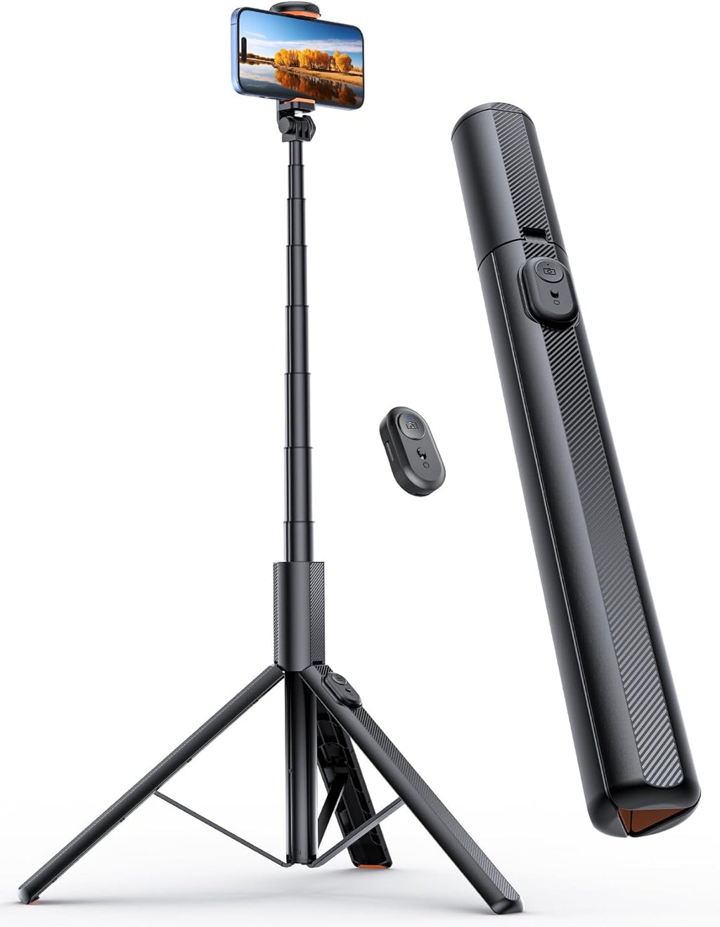 ANXRE Tripode para Celular 71 Pulgadas NT79 | Palo Selfie Extensible con Montura de Camara 1/4 | Soporte con Control Remoto Compatible con iPhone y Android
